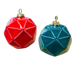 Harrisburg Jewel Toned Faceted Ornament