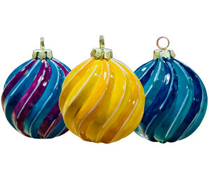 Harrisburg Jewel Toned Spiral Ornament